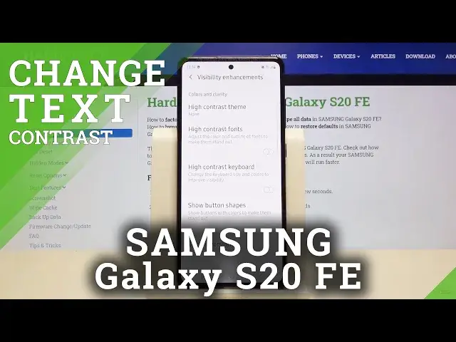 'Video thumbnail for How to Activate High Contrast Fonts in SAMSUNG Galaxy S20 FE – Customize Font'