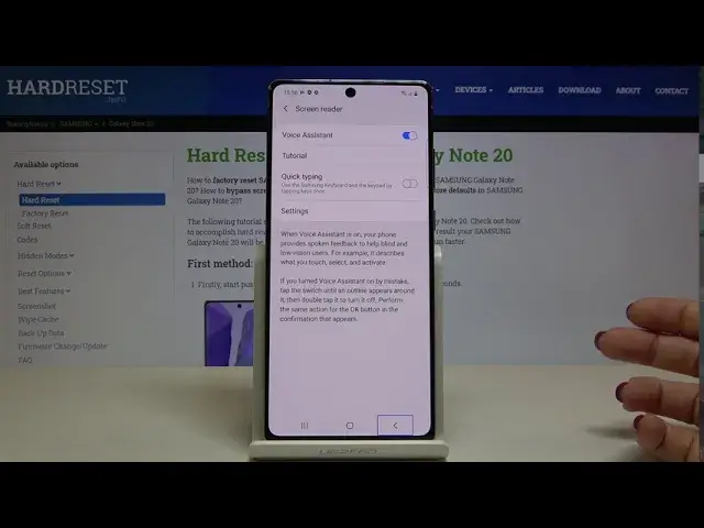 'Video thumbnail for How to Enable Talkback on SAMSUNG Galaxy Note 20 – Find Screen Reader Option'