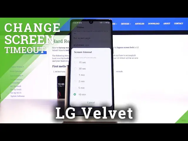 'Video thumbnail for How to Change Screen Timeout in LG Velvet – Display Settings'