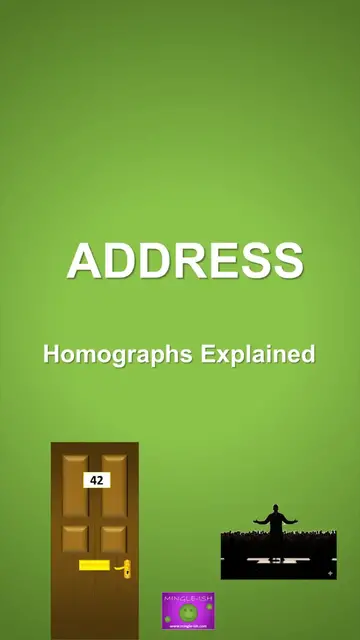 'Video thumbnail for Address: Homographs Explained'