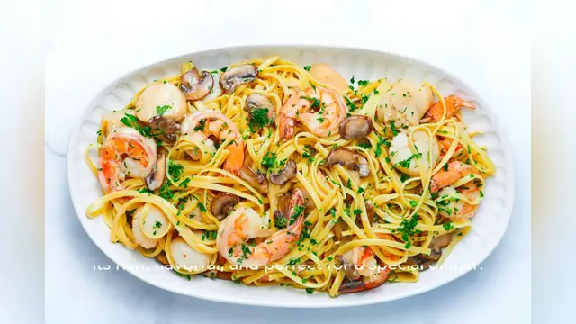 Video thumbnail for seafood pasta recipe