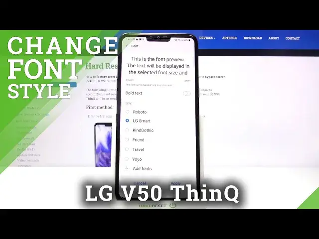 'Video thumbnail for How to Change Font Style in LG V50 ThinQ – Personalize Fonts'