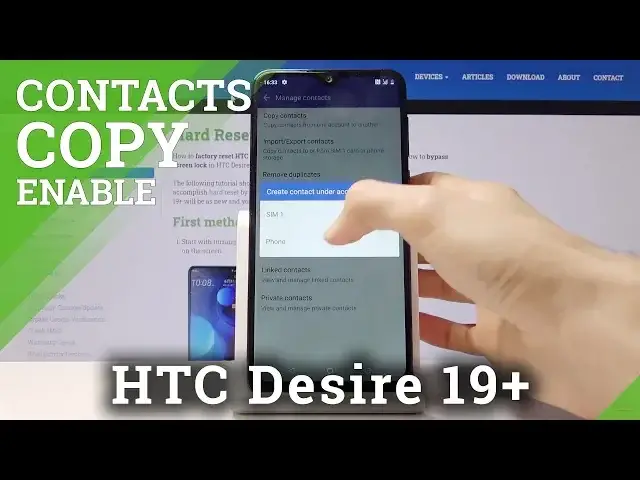 'Video thumbnail for How to Copy Contacts in HTC Desire 19+ - Transfer Contacts'