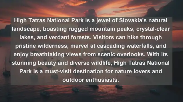 Video thumbnail for Explore Slovakia's Stunning Landscapes: Top 10 Must-Visit Natural Wonders