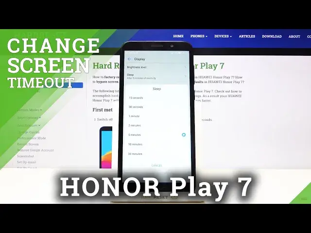 'Video thumbnail for How to Activate Screen Timeout in Honor Play 7 – Manage Display Settings'