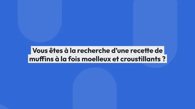 Video thumbnail for Muffins moelleux chocolat quinoa