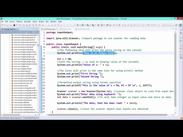 'Video thumbnail for Java Essentials - Input and output techniques in java'