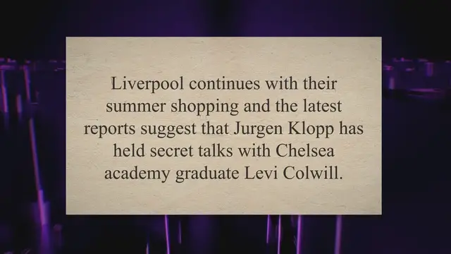 'Video thumbnail for Reporter: Liverpool hold secret talks to try and sign “incredible” new player on permanent deal'