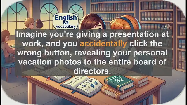 Video thumbnail for 1500 Must Know CEFR B2 Vocabulary - Understanding 'Accidentally': Unplanned Moments in English