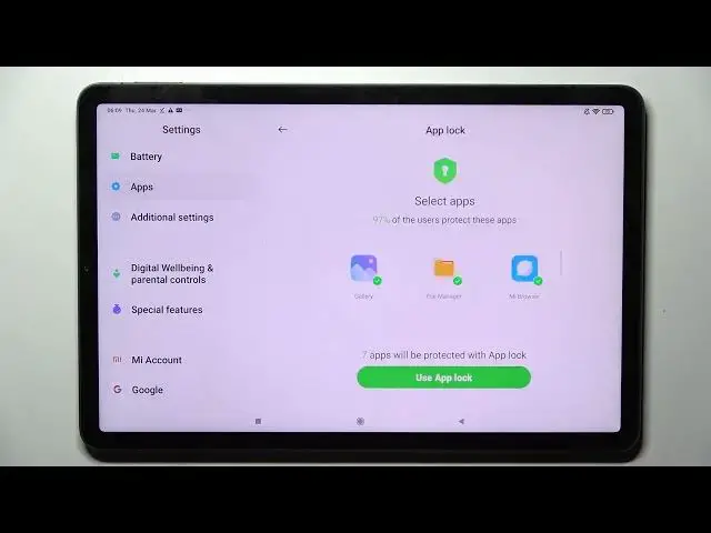 Video thumbnail for How to Lock Apps with App Lock on XIAOMI PAD 5 | Apps Protection on Xiaomi Pad 5