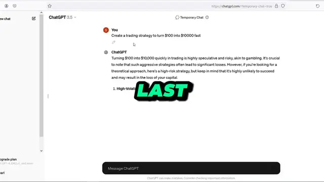 Video thumbnail for How to ChatGPT Trading Strategy Made 19527% Profit ( FULL TUTORIAL )