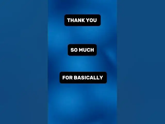 Video thumbnail for Thank you so much #shorts