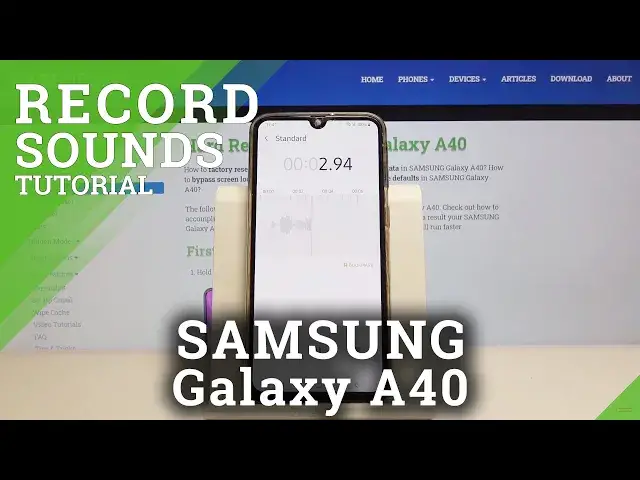 'Video thumbnail for How to Record Sounds in SAMSUNG Galaxy A40 – Enter Sounds Recorder'