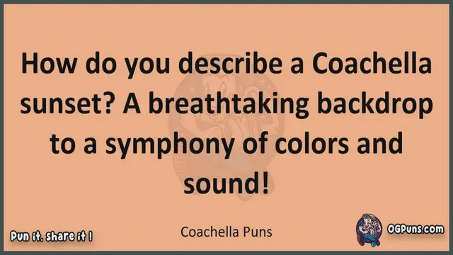 Video thumbnail for Coachella - Jokes, Puns, Wordplays, and Laughter