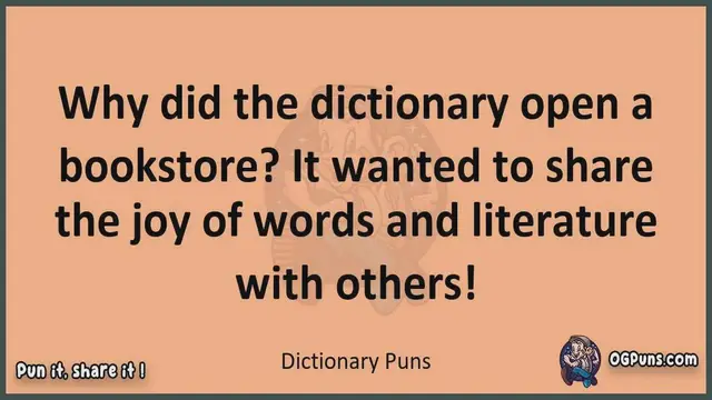 Video thumbnail for Dictionary - Jokes, Puns, Wordplays, and Laughter