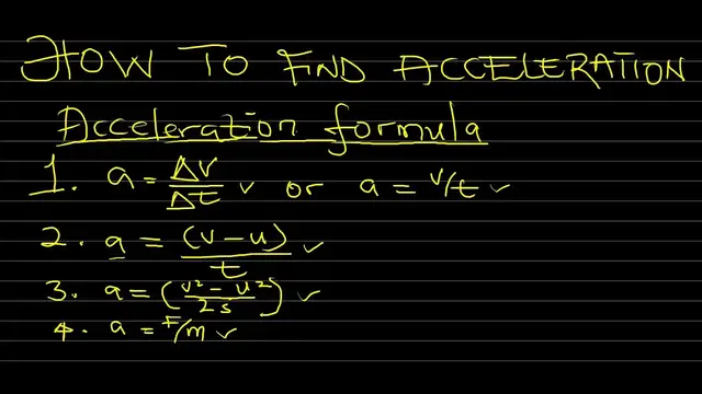 Video thumbnail for How to Find Acceleration