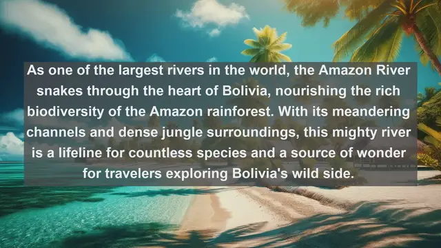 Video thumbnail for Unveiling Bolivia's Natural Marvels: Top 10 Famous Rivers Explored!