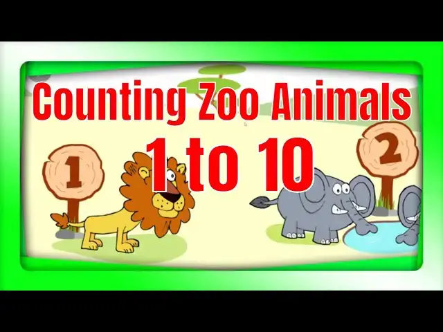 'Video thumbnail for Counting Zoo Animals 1 to 10 | Learn to Count 1 to 10 | TV Style'