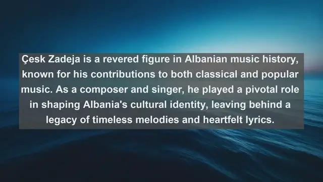 Video thumbnail for Unveiling Albania's Musical Icons: Top 10 Renowned Singers