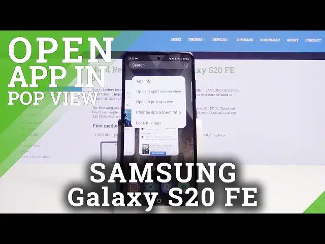 'Video thumbnail for How to Open Apps in Pop Up View on SAMSUNG Galaxy S20 FE 5G – Windowed Mode Activation'
