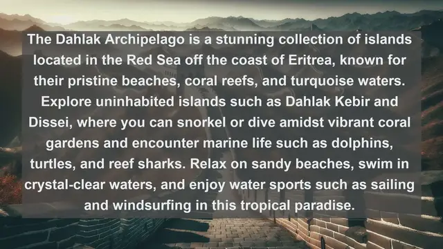 Video thumbnail for Explore Eritrea's Natural Wonders: Top 10 Must-Visit Landscapes