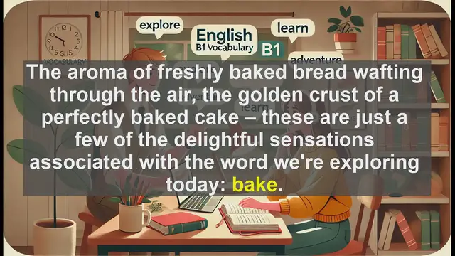 Video thumbnail for 2500 Must Know CEFR B1 Vocabulary - Understanding the Word 'Bake': From Ovens to English Vocabulary