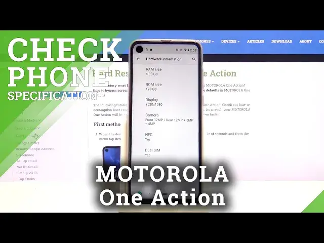 'Video thumbnail for How to Check Phone Specification in MOTOROLA One Action – Check Phone Information'