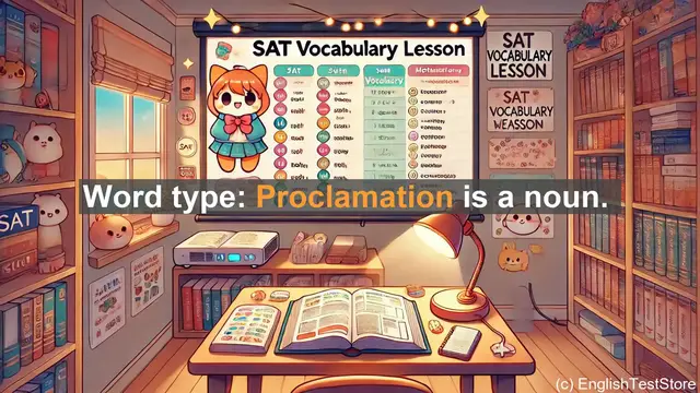 Video thumbnail for 5000 Must Know SAT Vocabulary - Proclamation: A Key SAT Word Explained