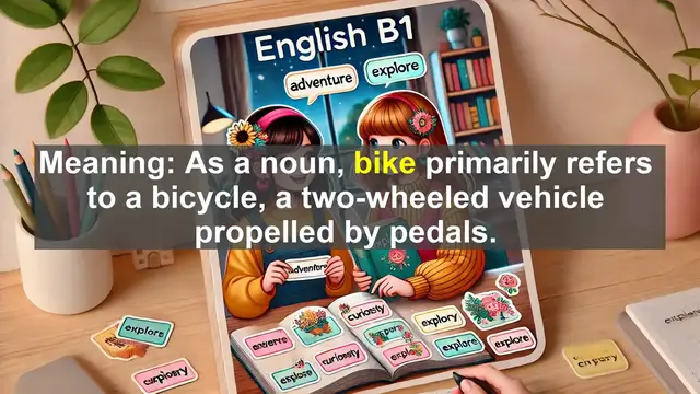 Video thumbnail for 2500 Must Know CEFR B1 Vocabulary - The Evolution and Versatility of the Word 'Bike'