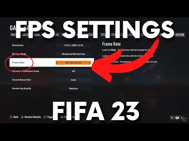 Video thumbnail for How to Go Over 60FPS in FIFA 23 - Enable Frames Per Second in FIFA 2023