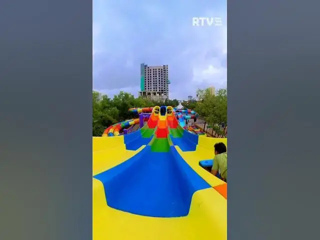 Video thumbnail for Mat Racer Water Slide | 🏄 BK Water Park | #waterslide #short