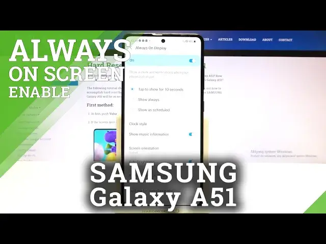 'Video thumbnail for SAMSUNG Galaxy A51 - How To Customize Always On Display'