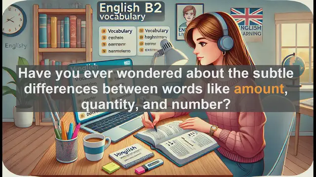 Video thumbnail for 1500 Must Know CEFR B2 Vocabulary - Master the Word 'Amount': Boost Your English to B2 Level