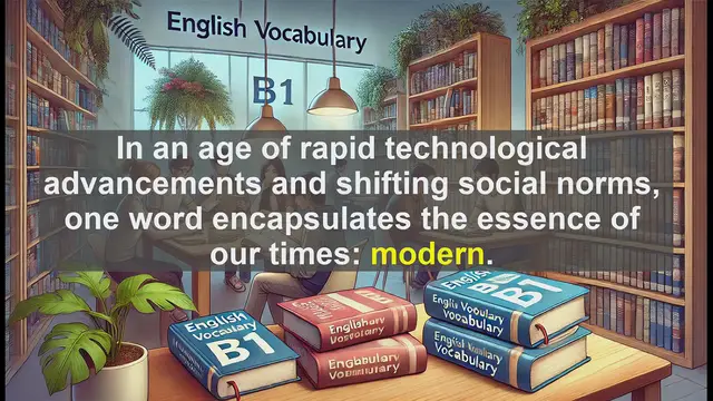 Video thumbnail for 2500 Must Know CEFR B1 Vocabulary - Understanding 'Modern': A B1 English Vocabulary Guide