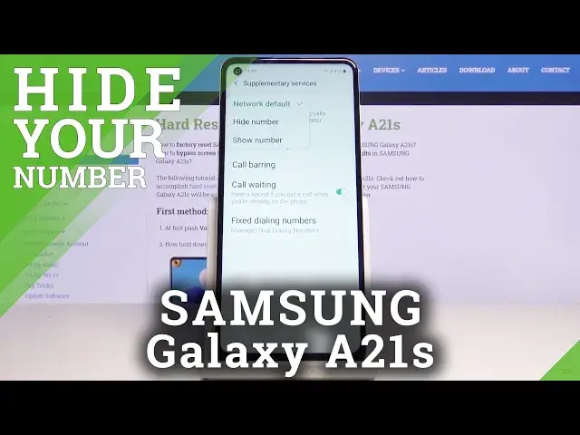 'Video thumbnail for How to Hide / Show Caller ID in SAMSUNG Galaxy A21s – Make Number Private'