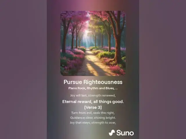 Video thumbnail for Pursue Righteousness - Psalm 34:14