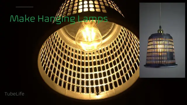 'Video thumbnail for How to Make DIY Beautiful Hanging Fancy Pendent Light Using Basket at Home | Tubelife'
