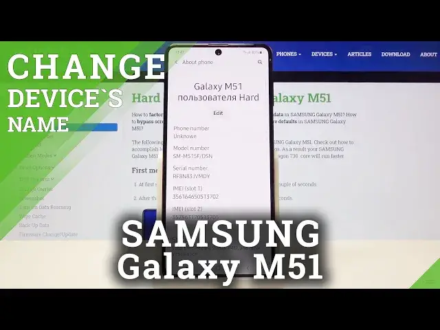 'Video thumbnail for How to Rename SAMSUNG Galaxy M51 – Change Device Name'