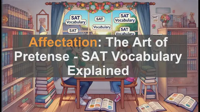 Video thumbnail for 5000 Must Know SAT Vocabulary - Affectation: The Art of Pretense - SAT Vocabulary Explained