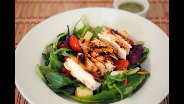 Video thumbnail for CHICKEN SALAD | How To Make A Grilled Chicken Salad | SyS