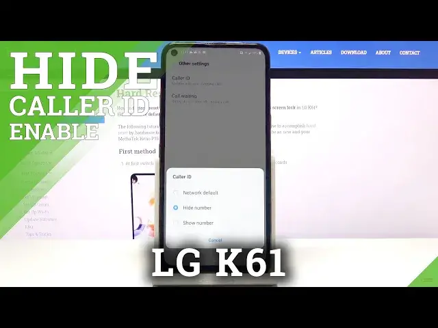 'Video thumbnail for How to Hide or Show Caller ID in LG K61 - Make Phone Number Private'