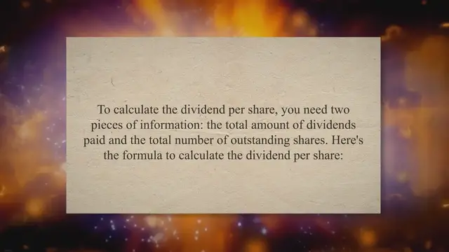 Video thumbnail for How to calculate dividend per share!