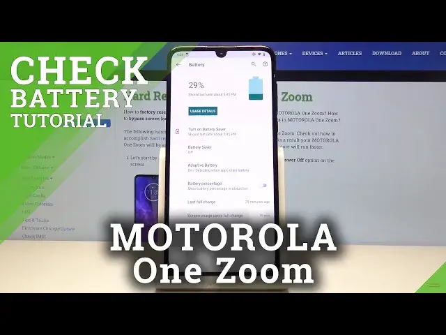 'Video thumbnail for How to Check Battery Percentage in MOTOROLA One Zoom – Show Battery %'