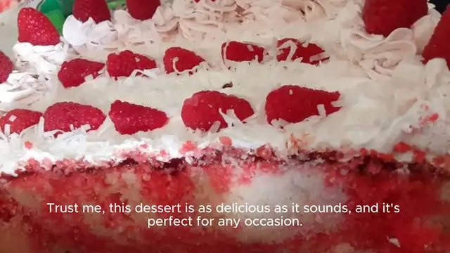 Video thumbnail for Raspberry Zinger Poke Cake