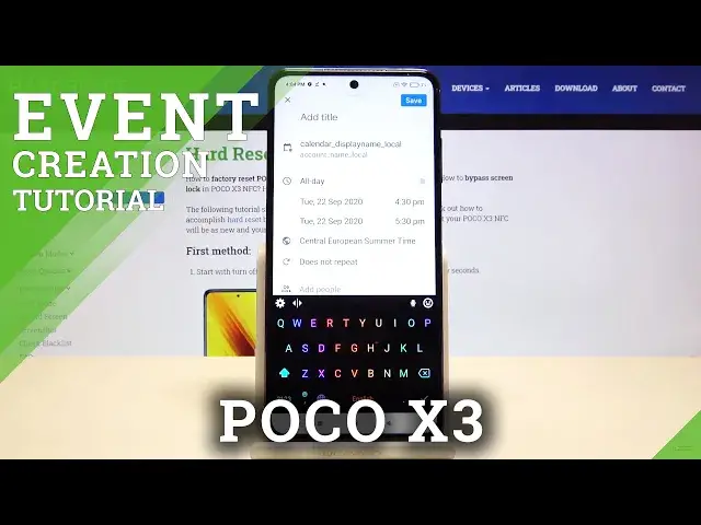 Video thumbnail for Add Event to Calendar in POCO X3 – Create Events