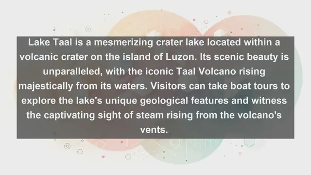 Video thumbnail for Discovering Paradise: Top 10 Famous Lakes in the Philippines