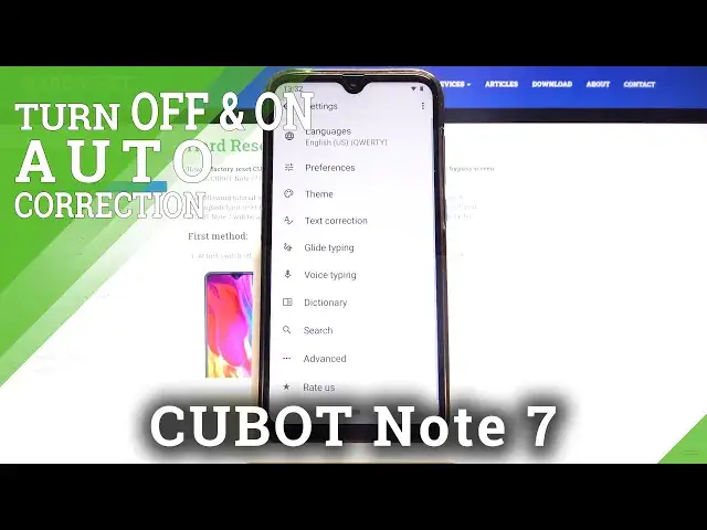 Video thumbnail for How to Enter Text Correction Options in CUBOT Note 7