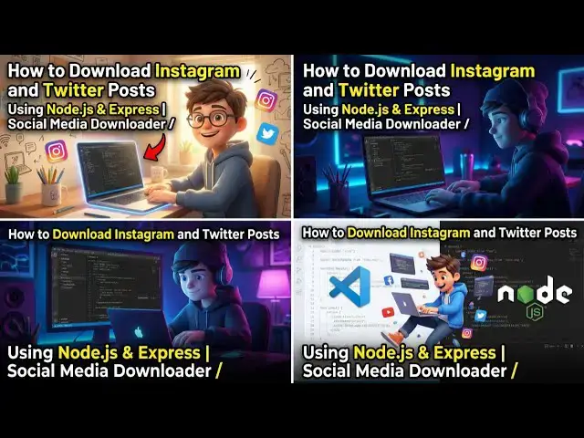 Video thumbnail for How to Download Instagram and Twitter Posts Using Node.js & Express | Social Media Downloader
