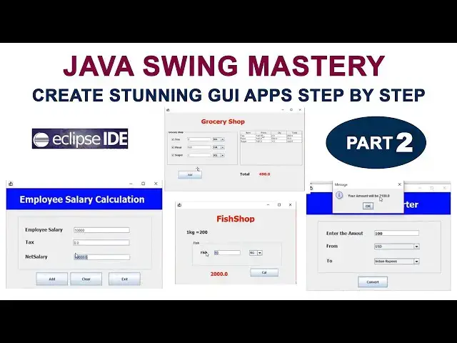 Video thumbnail for Java Swing Mastery: Create Stunning GUI Apps Step by Step | Part 2