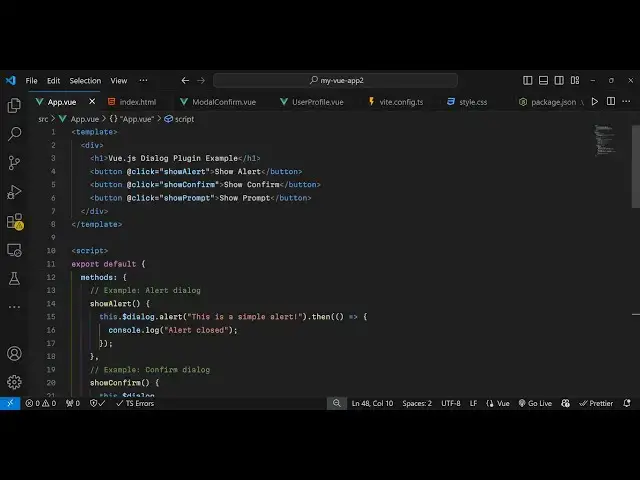 Video thumbnail for Vue.js 3 Tutorial to Show Popup Alert Dialogs in Browser Using vuejs-dialog in TypeScript